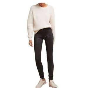 Aritzia Wilfred Free Daria Vegan Suede Legging, black, size small